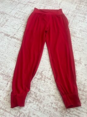 Women’s Red Jogger Pants with Pockets